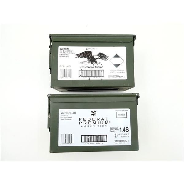 ASSORTED METAL AMMO TIN LOT