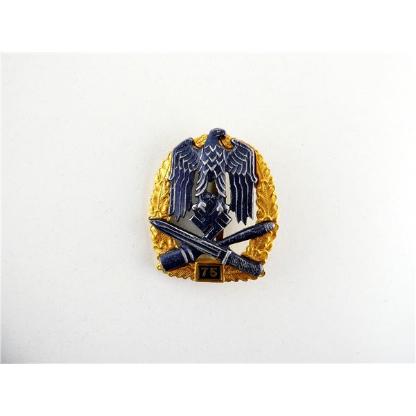 REPRODUCTION GERMAN 75 ENGAGEMENT GENERAL ASSAULT BADGE