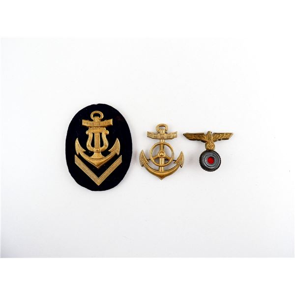 WWII GERMAN KRIEGSMARINE BADGE LOT