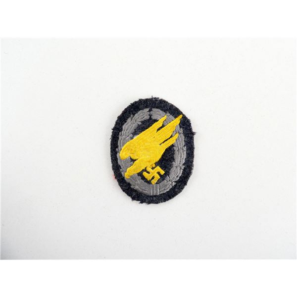 WWII GERMAN LUFTWAFFE PARATROOPER CLOTH BADGE