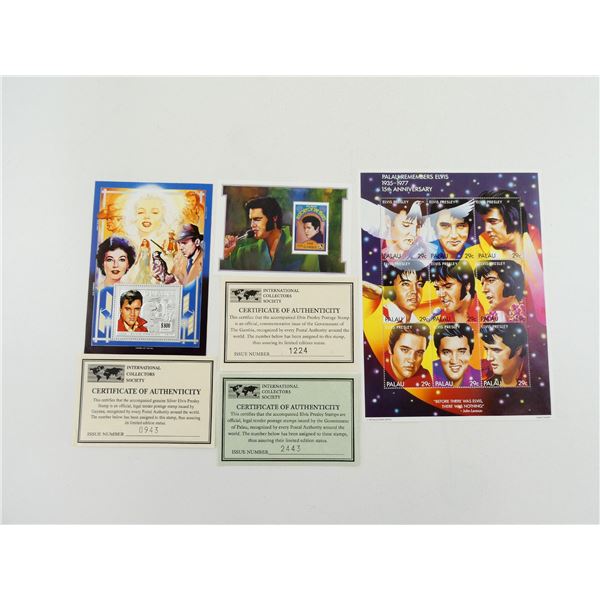 COLLECTIBLE LIMITED EDITION ELVIS PRESLEY STAMP LOT