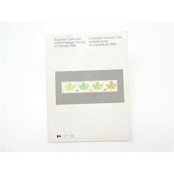 "SOUVENIR COLLECTION OF THE POSTAGE STAMPS OF CANADA 1980" BOOKLET