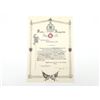 Image 1 : WWII CANADIAN NAMED PUBLIC RECOGNITION CERTIFICATE