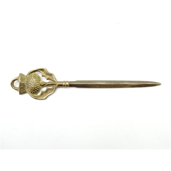 ANTIQUE SCOTTISH BRASS LETTER OPENER