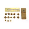 Image 1 : ASSORTED WWI / WWII POUCH, RANK PIPS, AND BUTTON STICK LOT