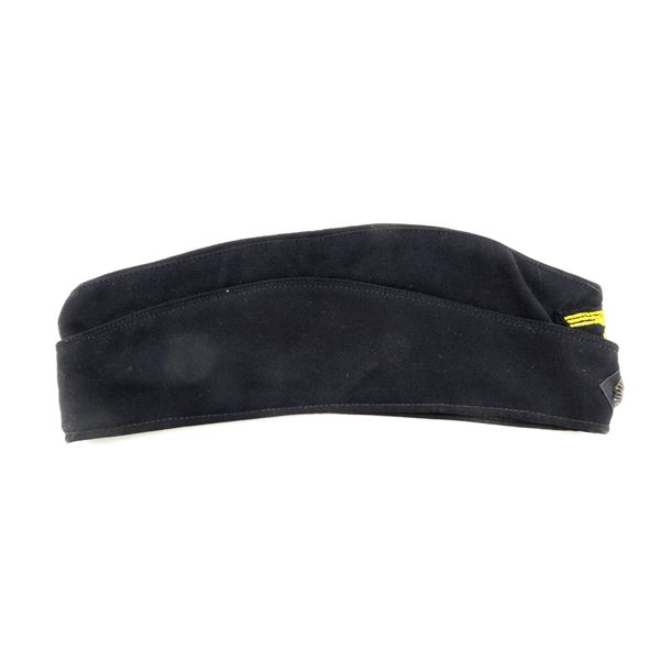 GERMAN NAVY WEDGE CAP WITH REPRODUCTION WWII CAP BADGES