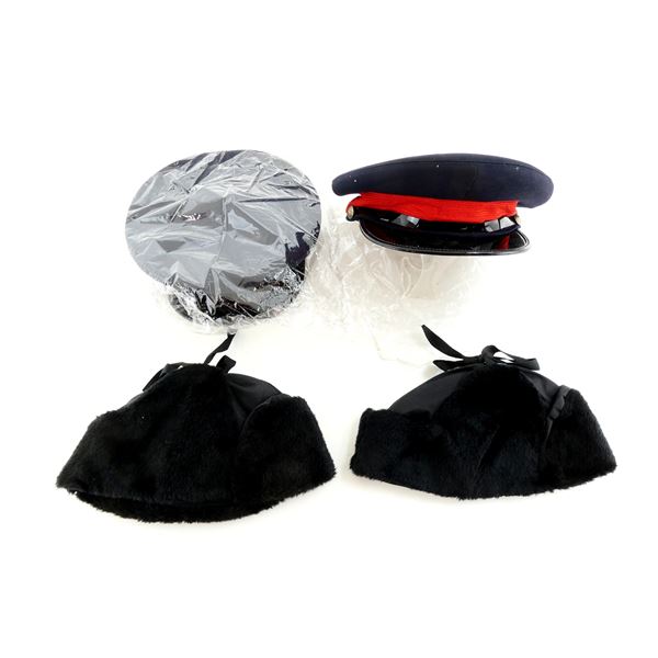 CANADIAN POLICE STYLE PEAKED CAP / MILITARY STYLE WINTER HAT LOT