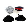 Image 1 : CANADIAN POLICE STYLE PEAKED CAP / MILITARY STYLE WINTER HAT LOT