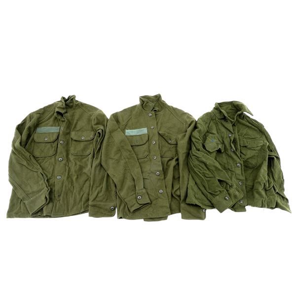 U.S. MILITARY / MILITARY STYLE WOOL COLD WEATHER FIELD SHIRT LOT