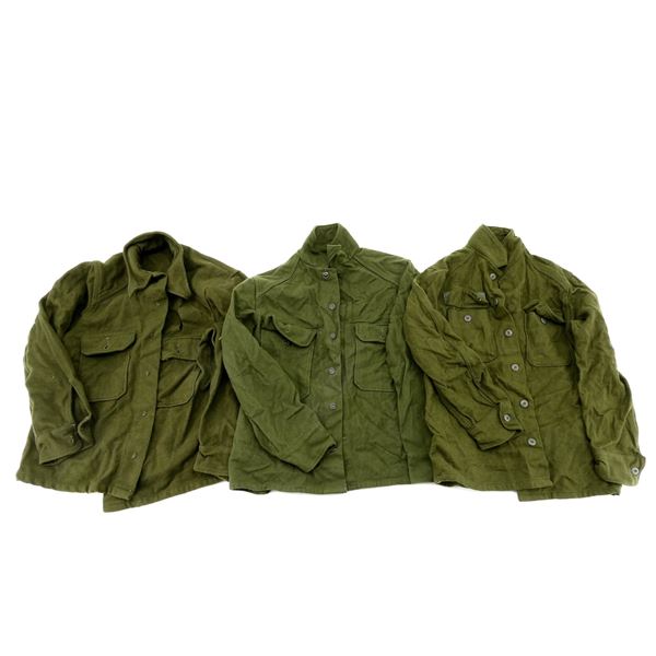 U.S. MILITARY / MILITARY STYLE WOOL COLD WEATHER FIELD SHIRT LOT
