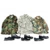 Image 1 : ASSORTED MILITARY COMBAT COATS / DRESS SHOES LOT