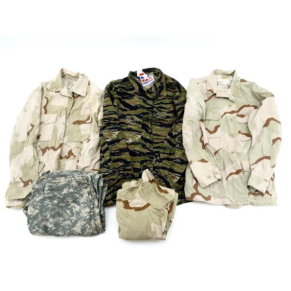 U.S. MILITARY CAMO COMBAT COATS / PANTS LOT