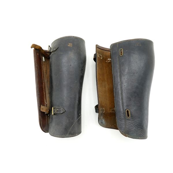 WWI ERA UNKNOWN MILITARY STYLE SHIN GUARDS