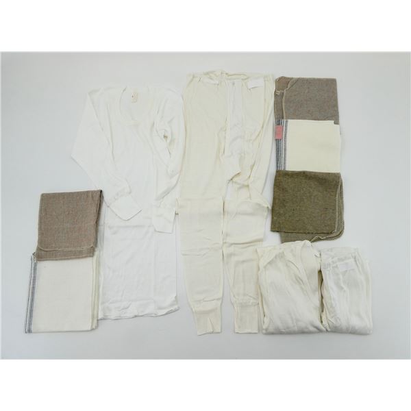 GERMAN MILITARY LONG JOHNS, TEA TOWELS, ETC. LOT