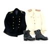 Image 1 : RUSSIAN MILITARY PEA COAT, TUNIC AND PILOT BOOTS LOT