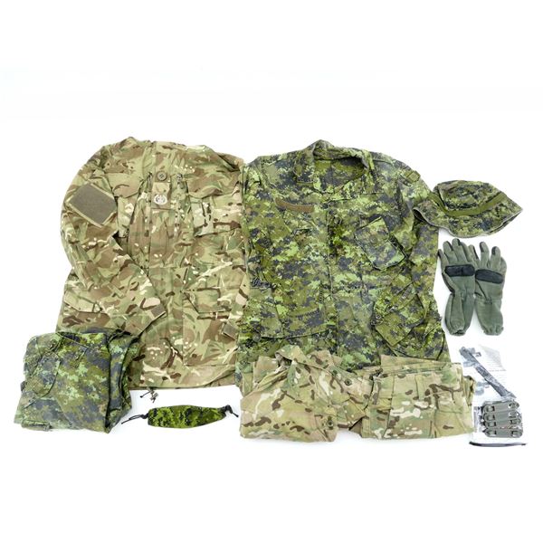 ASSORTED CANADIAN / BRITISH MILITARY CLOTHING LOT