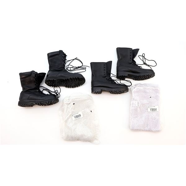 CANADIAN MILITARY COMBAT BOOTS, ETC. LOT