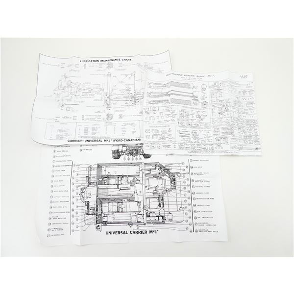 .303 VICKERS MG MKI GUN DRAWING / MK1* CARRIER DRAWING LOT