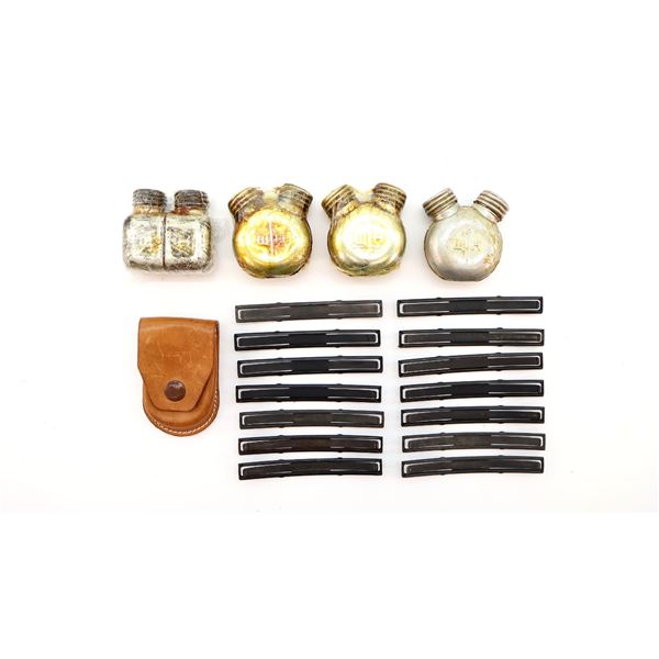 ASSORTED RUSSIAN / YUGOSLAVIAN OILERS, POUCH AND SKS STRIPPER CLIPS LOT