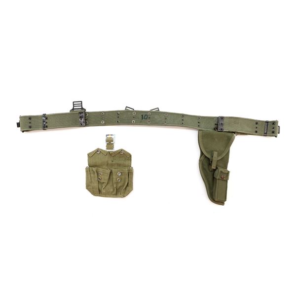 POST-WWII CANADIAN MILITARY 1952 PATTERN BROWNING HI POWER HOLSTER, ETC. LOT