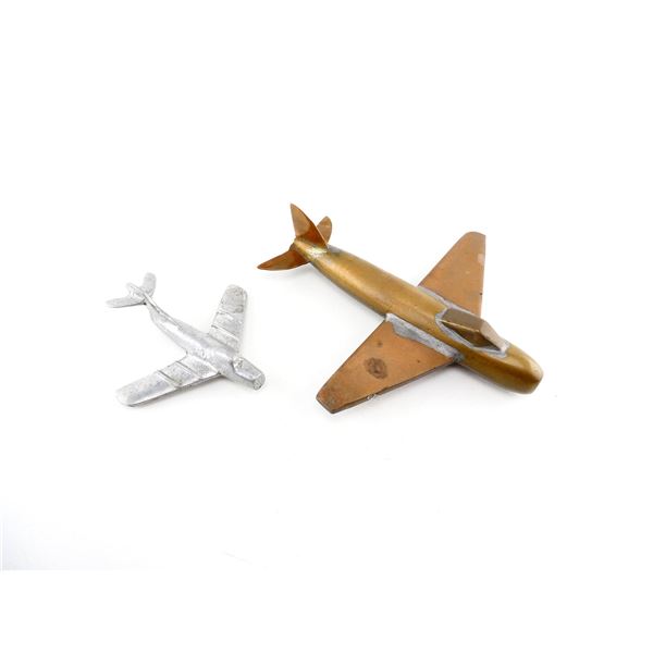 RUSSIAN MIG JET FIGHTER / UNKNOWN MILITARY JET FIGHTER TRENCH ART LOT