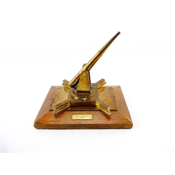 WWII STYLE UNKNOWN MILITARY ANTI-AIRCRAFT GUN TRENCH ART