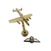 Image 1 : WWII STYLE BRITISH LANCASTER BOMBER TRENCH ART LIGHTER WITH RCAF BADGE
