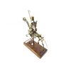 Image 3 : UNKNOWN BRASS DEATH RIDING HORSE FIGURE WITH BADGE / MEDAL LOT