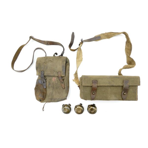 YUGOSLAVIAN FLARE PISTOL POUCH, MG 42/53 DRUM MAG CARRIER, ETC. LOT