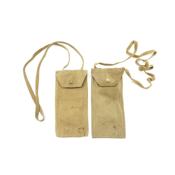 WWII BRITISH VICKERS MG SLIDE RULE POUCH LOT