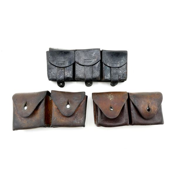 POST-WWII SWISS K31 DOUBLE AMMO POUCH, ETC. LOT