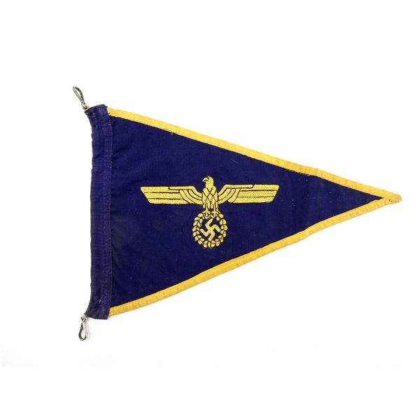 WWII GERMAN KRIEGSMARINE OFFICER CAR PENNANT