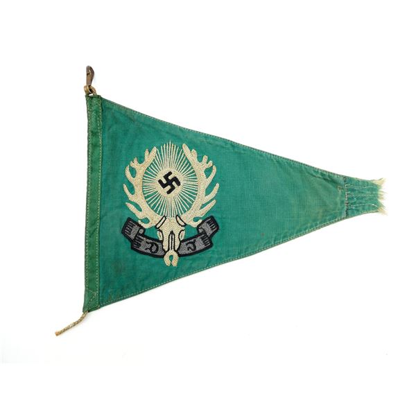 WWII GERMAN HUNTING ASSOCIATION CAR PENNANT