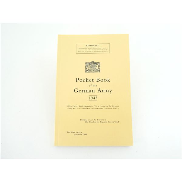 "POCKET BOOK OF THE GERMAN ARMY 1943" BOOK