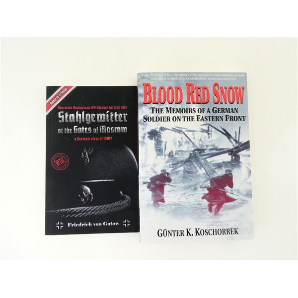"BLOOD RED SNOW" AND "STAHLGEWITTER AT THE GATES OF MOSCOW" BOOK LOT