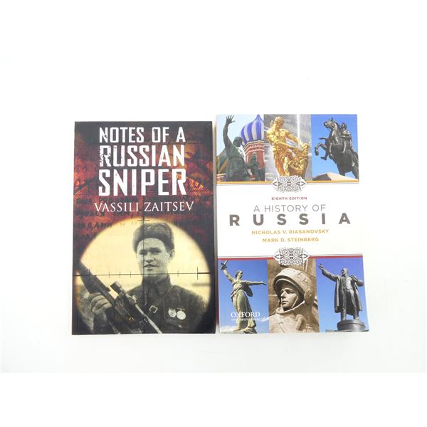 "A HISTORY OF RUSSIA" AND "NOTES OF A RUSSIAN SNIPER" BOOK LOT