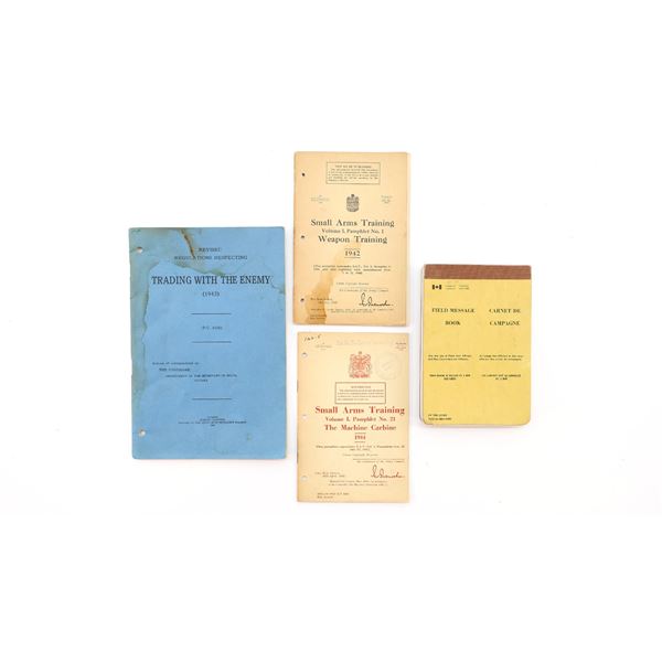 ASSORTED WWII CANADIAN MILITARY MANUALS, ETC. LOT