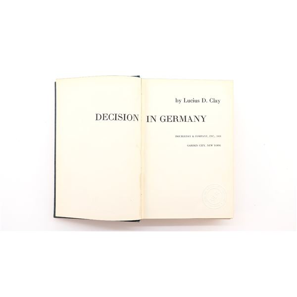 "DECISION IN GERMANY" BOOK
