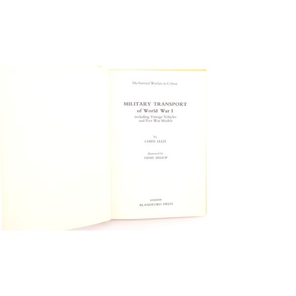 "MILITARY TRANSPORT OF WORLD WAR I" BOOK