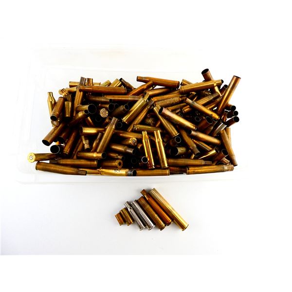 NON-PRIMED ASSORTED BRASS AND NICKEL CASES LOT