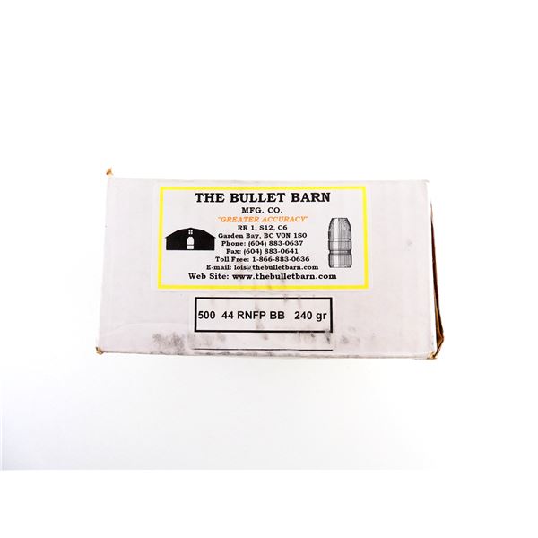 BULLET BARN .44 CALIBER BULLETS LOT