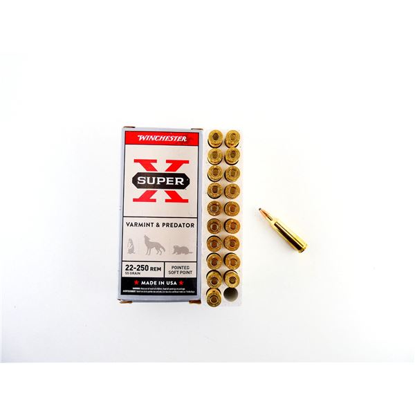WINCHESTER .22-250 REM AMMO LOT