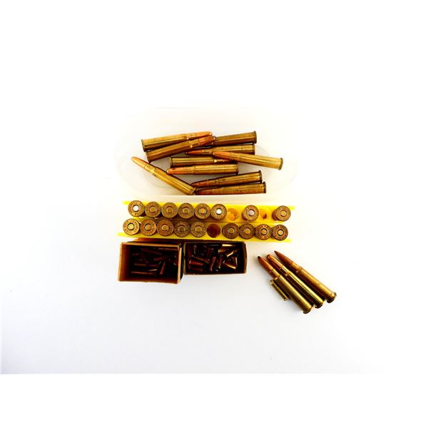 ASSORTED .303 BR / .22 LR AMMO AND NON-PRIMED BRASS CASES LOT