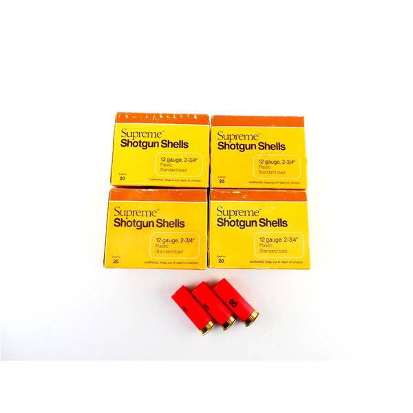 CANADIAN TIRE SUPREME 12 GAUGE 2 3/4' SHOT SHELL AMMO LOT