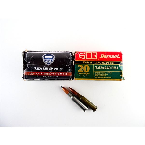 ASSORTED MFS AND BARNAUL 7.62X54R AMMO LOT