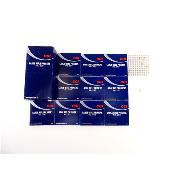 CCI NO. 200 LARGE RIFLE PRIMERS LOT