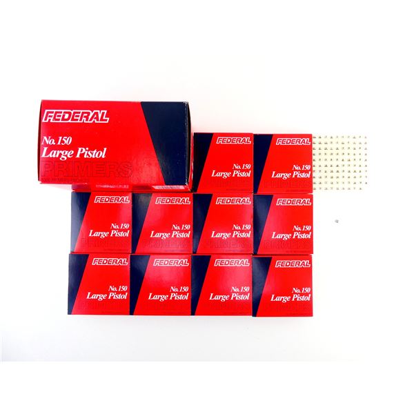 FEDERAL NO. 150 LARGE PISTOL PRIMERS LOT