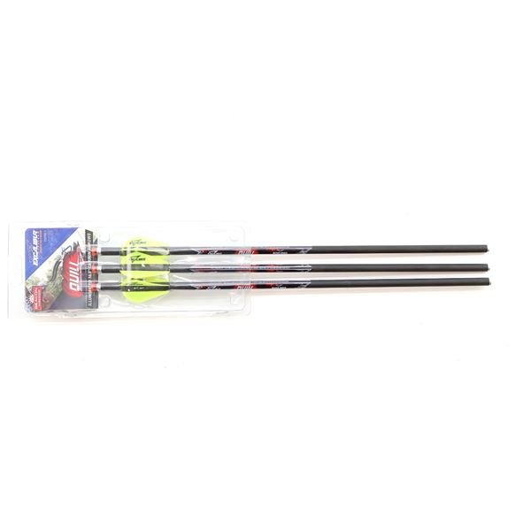 NEW EXCALIBUR QUILL ILLUMINATED 16 1/2" CARBON ARROWS LOT
