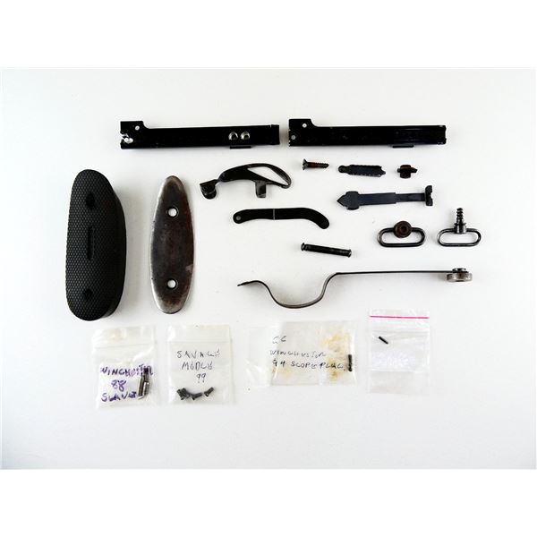 ASSORTED GUN PARTS / SCOPE RAILS / ETC. LOT