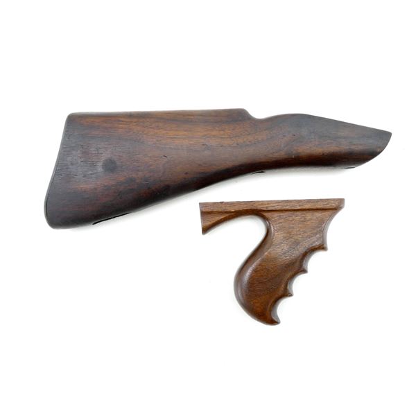 U.S. THOMPSON 1928A1 BUTT STOCK AND VERTICAL GRIP LOT